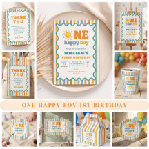 One Happy Boy 1st Birthday Sunshine