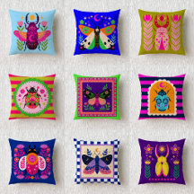 Dopamine Aesthetic Maximalist Throw Pillow Set 26