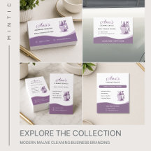 Modern Mauve Cleaning Business Branding