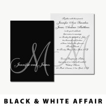 A Black Tie Affair Wedding Invitation Collection