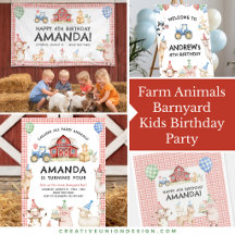 Farm Animals Barnyard Kids Birthday Party