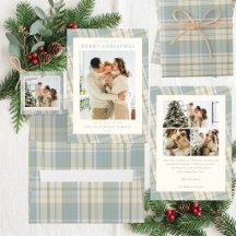 Blue and Green Plaid Grandmillennial Christmas
