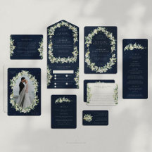 Snowberry+Eucalyptus Winter Wedding - Dark Navy