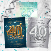 40th Birthday Celebration Invitations