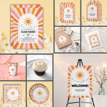 Arch Retro Here Comes The Son Baby Shower