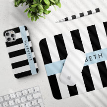 Black Stripes, Blue - Home Decor Collection