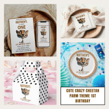 Cute Crazy Cheetah Farm 1st Birthday Collection!