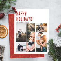 Modern & Minimalist Christmas Holiday Family Photo