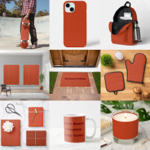 Rusty Burnt Pumpkin Solid Color 