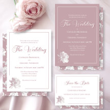 Botanical Pattern Floral Garden Rose Wedding