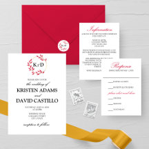 Charming Fall Leaf Monogram Wedding Collection