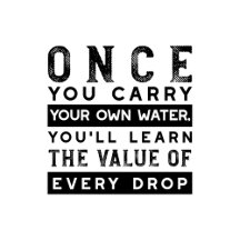 Wisdom Quote Design - Value of Every Drop Typograp