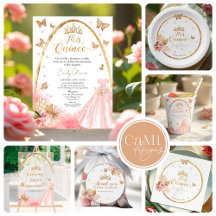 Quinceanera Butterflys Pink Blush Gown