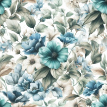 Blue floral watercolor design
