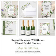 Elegant Summer Wildflower Floral Bridal Shower