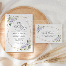 Purple and White Flowers Birthday Collection