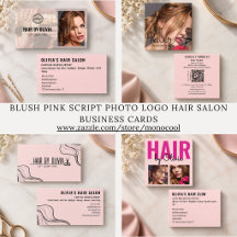 Pink Hair Style Salon Business Card