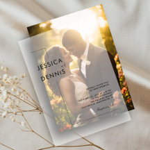 Vellum Wedding Invitation & Photo Background Cards