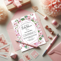 Spring Pink Floral Baby Shower -3C