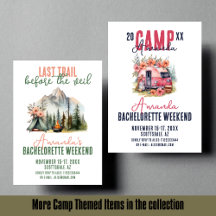 Last Trail Glamping Bachelorette Itinerary Weekend