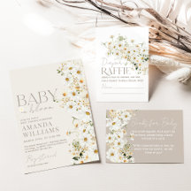 Daisy Boho Wildflower Rustic Baby Shower 
