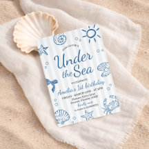 Watercolor Ocean Friends Birthday Collection