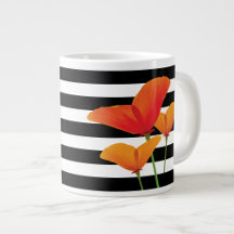 Poppy Chic Black Stripes + Monogram
