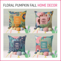 Floral Pumpkin Fall Home Decor
