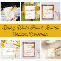 Elegant Watercolor Country Daisy