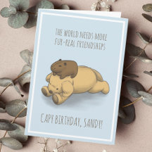 Capybara and Puppy Love and Friendship