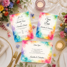 Colorful Watercolor Wedding