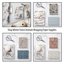 Shop Winter Forest Animals Wrapping Paper Supplies