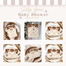 Cute Silly Goose Whimsical Baby Shower 