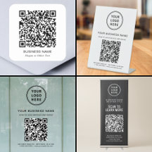 Business Website Scan To Connect QR Code Signs