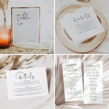 EMMA modern minimalist script wedding collection