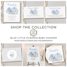 Blue Little Pumpkin Baby Shower 