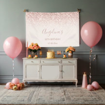 Elegant Blush Sparkles Birthday