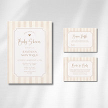 Ivory Soft Brown Stripes