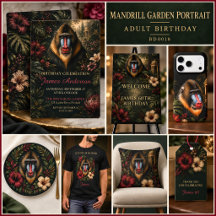 Mandrill Garden Portrait   Adult Birthday