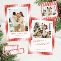 Christmas Modern Minimalist Red Stripes