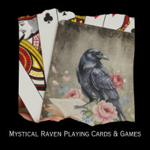 Mystical Raven Playing Cards & Games