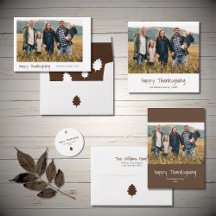 Modern Family Simple Thanksgiving Autumn Holiday 