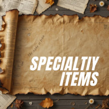 Specialty Items to show case your journey