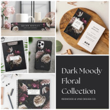 Dark Moody Floral Business Collection