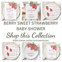 Berry Sweet Strawberry Baby Shower Collection