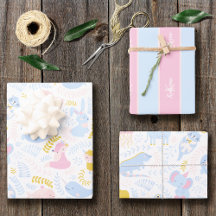 Cute Pastel Pink Animal Pattern Monogrammed Girl