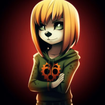 Tote Bag Girl Green Sweater