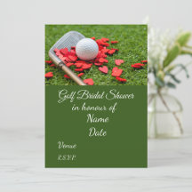 Golf Wedding Save the Date  and Invitation Cards