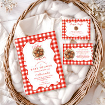 Red Gingham Meatball Baby Shower
