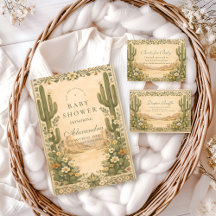 Soft Desert Wildflowers Baby Shower Collection